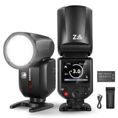 Neewer Z2PRO-N Nikon Uyumlu 76W Yuvarlak Kafa Akülü Tepe Flaşı