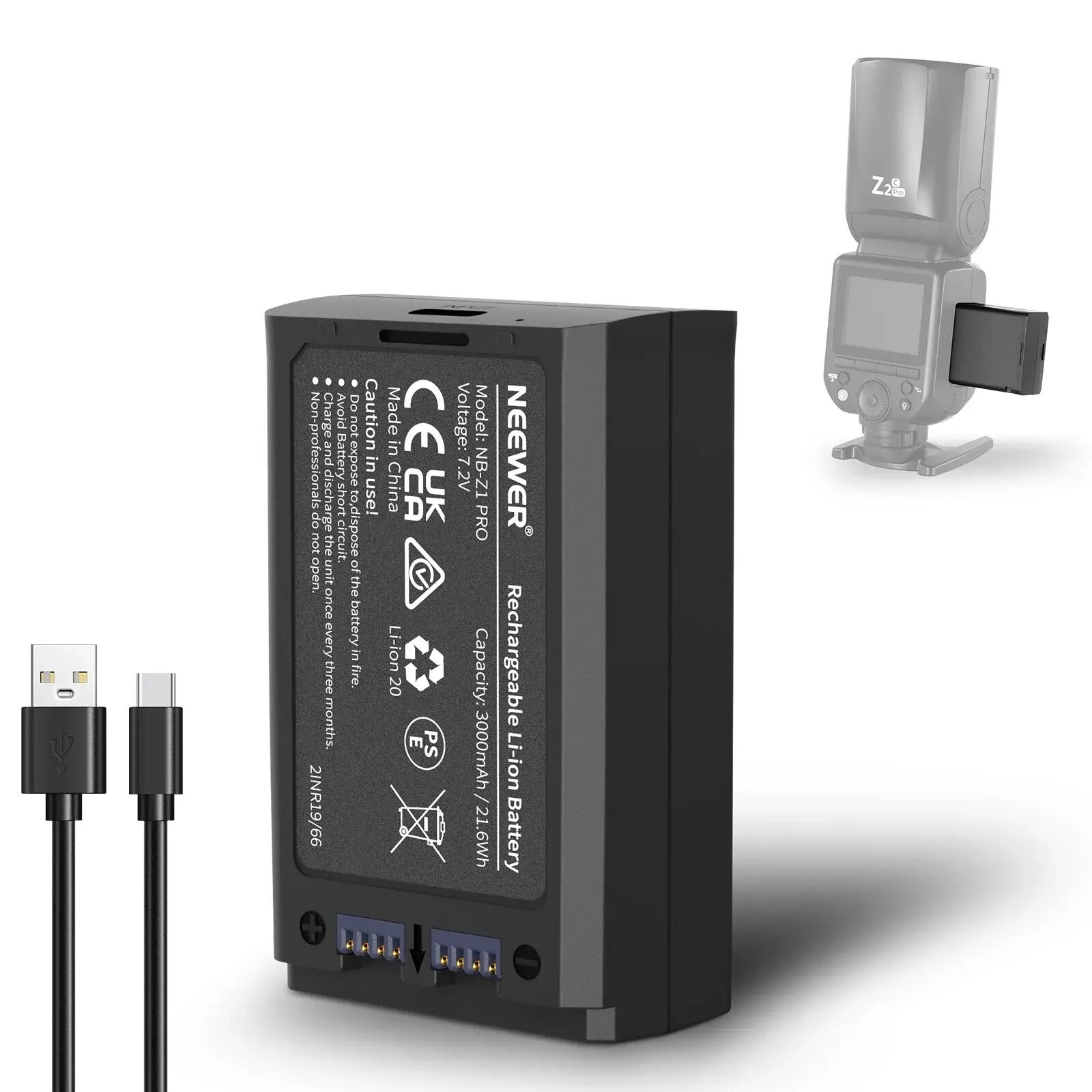 Neewer NB-Z1 Pro 7.2V 3000mAh Li-ion Yedek Batarya
