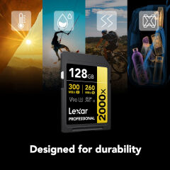 Lexar 128GB Gold 2000x V90 UHS-II SDXC Hafıza Kartı