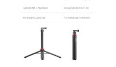 Ulanzi Go-Quick II Aksiyon Kamera Uzatılabilir Tripod Monopod
