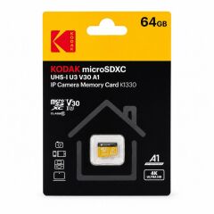 Kodak 64GB UHS-I U3/V30/A1 Güvenlik Kamerası için MicroSD Kart KI330