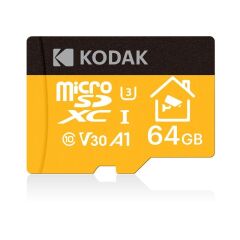 Kodak 64GB UHS-I U3/V30/A1 Güvenlik Kamerası için MicroSD Kart KI330