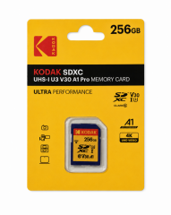 Kodak 256GB UHS-I U3 V30 PRO SD Kart