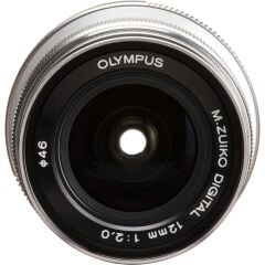 Olympus M.Zuiko Digital ED 12mm f/2 Lens (Gümüş)