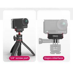 Ulanzi OA-11 Osmo Action 3/4/5 Uyumlu Manyetik Katlanabilir Çift Bağlantı Aparatı