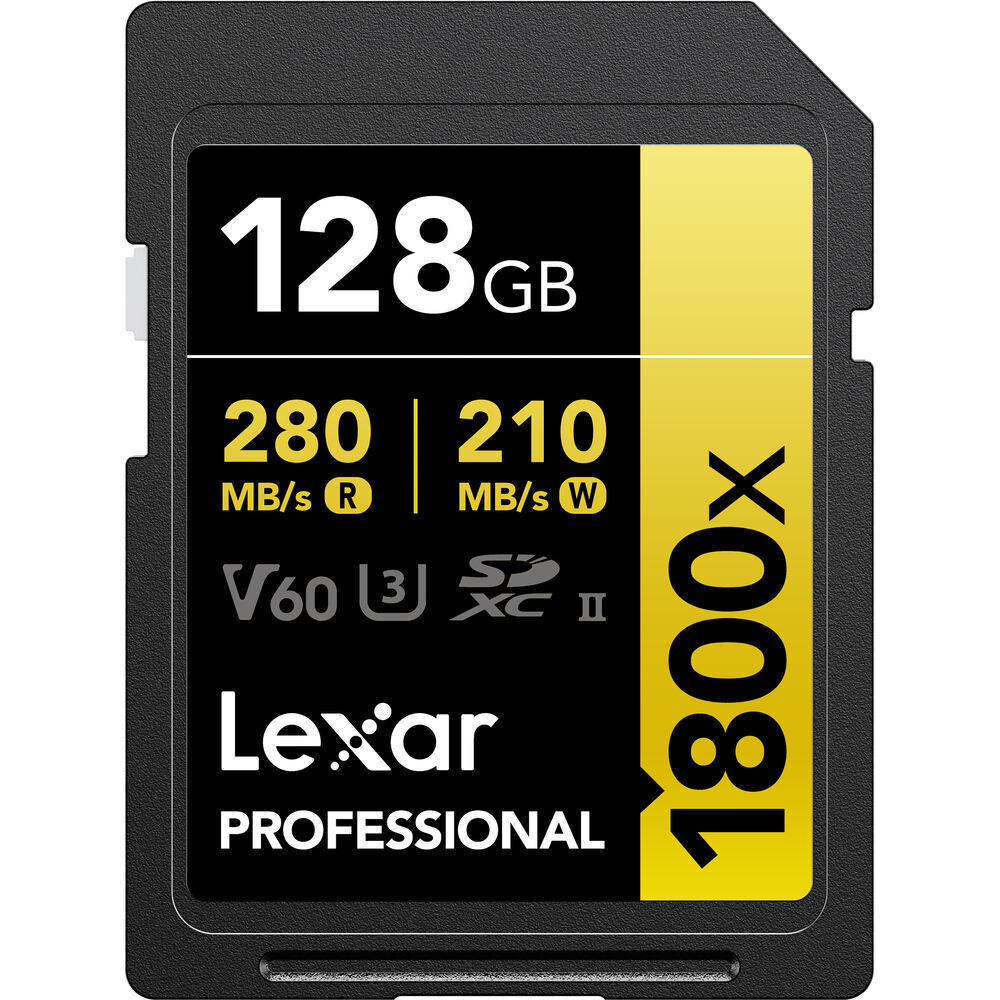 Lexar 128GB Gold 1800x V60 UHS-II SDXC Hafıza Kartı