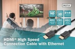 Assmann Digitus 10m Altın Uçlu HDMI Kablo (HDMI - HDMI)