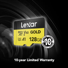 Lexar 128GB Gold 280MB/s V60 UHS-II microSDXC Hafıza Kartı