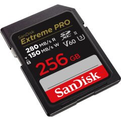 Sandisk 256GB SDXC Extreme Pro 280MB/s UHS-II V60 Kart