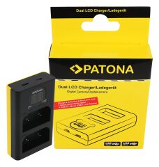 Patona 1713 İkili LCD Şarj Cihazı (Olympus Blx-1)