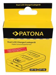 Patona 1713 İkili LCD Şarj Cihazı (Olympus Blx-1)