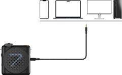 7Ryms WA2 Kablosuz Yaka Mikrofonlu Taşınabilir Ses Amplifikatörü Mor