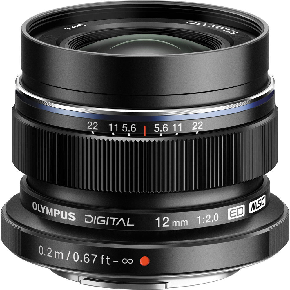 Olympus M.Zuiko Digital ED 12mm f/2 Lens (Siyah)