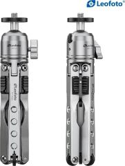 Leofoto MT-03 + MBH-20 Mini Tripod Kiti Gümüş