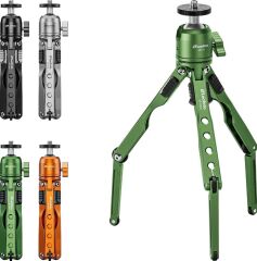 Leofoto MT-03 + MBH-20 Mini Tripod Kiti Yeşil
