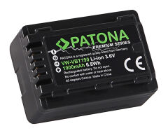 Patona 1258 Premium Panasonic VW-VBT190 HC-V757 V777 VX878 WX979