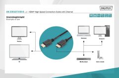 Assmann Digitus 3m Altın Uçlu HDMI Kablo (HDMI - HDMI)