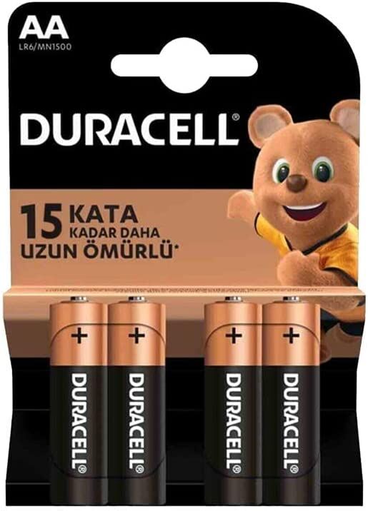 Duracell AA 4'lü Alkalin Kalem Pil (SKT: 03-2035)
