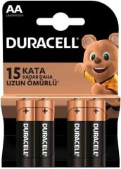Duracell AA 4'lü Alkalin Kalem Pil (SKT: 03-2035)