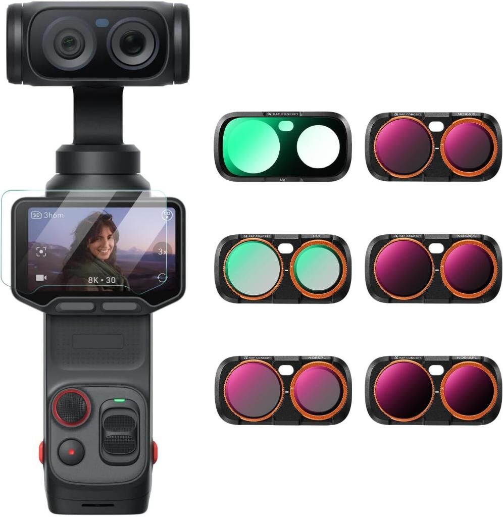 K&F Concept Insta360 Luna Ultra İçin 6 Parça Filtre Seti (UV + CPL + ND16/PL + ND32/PL + ND64/PL + ND256/PL)