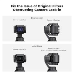 K&F Concept Dji Osmo Pocket 4P İçin 7 Parça ND Filtre Seti (ND8, ND16, ND32, ND64, ND128, ND256, ND1000)