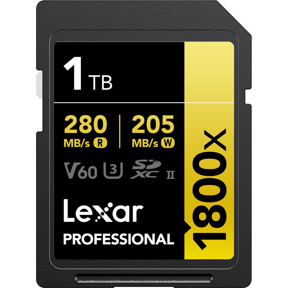 Lexar 1TB Gold 1800x V60 UHS-II SDXC Hafıza Kartı