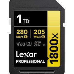 Lexar 1TB Gold 1800x V60 UHS-II SDXC Hafıza Kartı