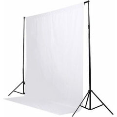 GDX 3x3 Metre Beyaz Kumaş Fon Perde Yıkanabilir (Stand Hariç)