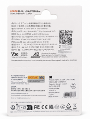 Kodak 128GB UHS-I U3 A2 V30Ultra SDXC Kart