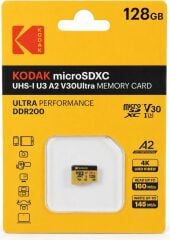 Kodak 128GB UHS-I U3 A2 V30Ultra MicroSDXC Kart