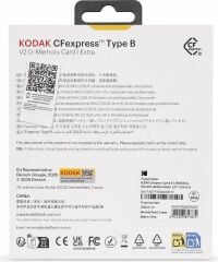 Kodak 256GB Cf Express Type-B 2.0 Extra Kart (1700MB/S - 1650MB/S)