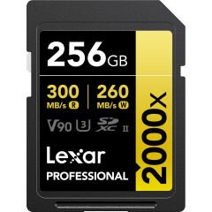 Lexar 256GB Gold 2000x V90 UHS-II SDXC Hafıza Kartı