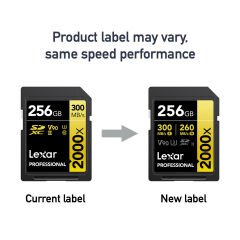 Lexar 256GB Gold 2000x V90 UHS-II SDXC Hafıza Kartı