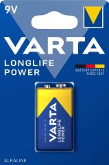 Varta 9V Longlife Power Alkalin Pil (SKT: 12-2027)